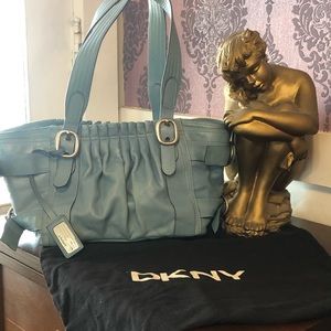 VINTAGE DKNY blue satchel